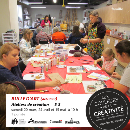 ATELIERS DE CRÉATIONS -  BULLE D’ART (débutant)